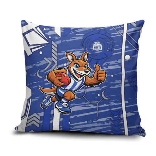 North Melbourne Kangaroos Pillow Cover Mascot Cartoon Football Illustration Style