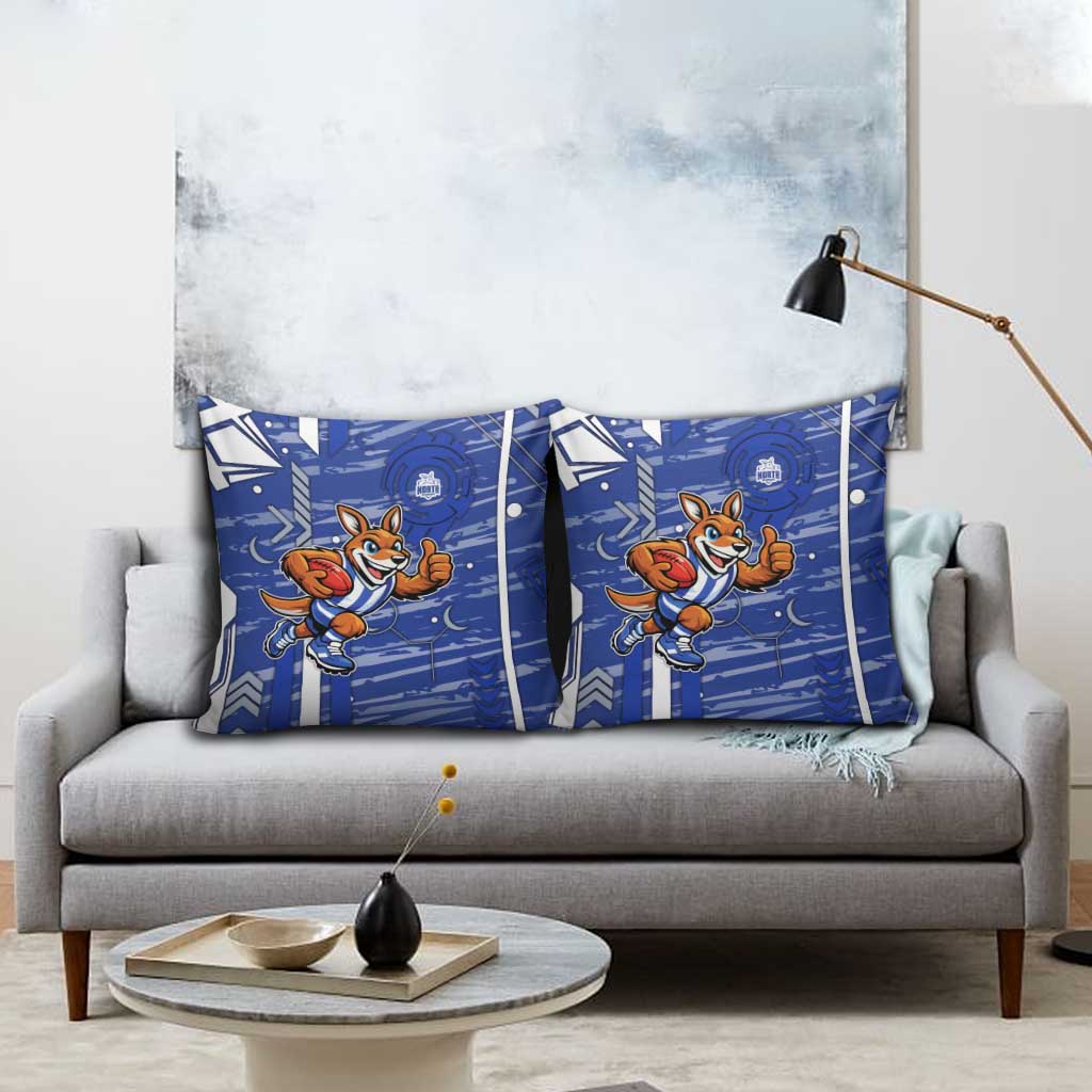 North Melbourne Kangaroos Pillow Cover Mascot Cartoon Football Illustration Style
