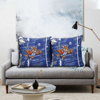 North Melbourne Kangaroos Pillow Cover Mascot Cartoon Football Illustration Style