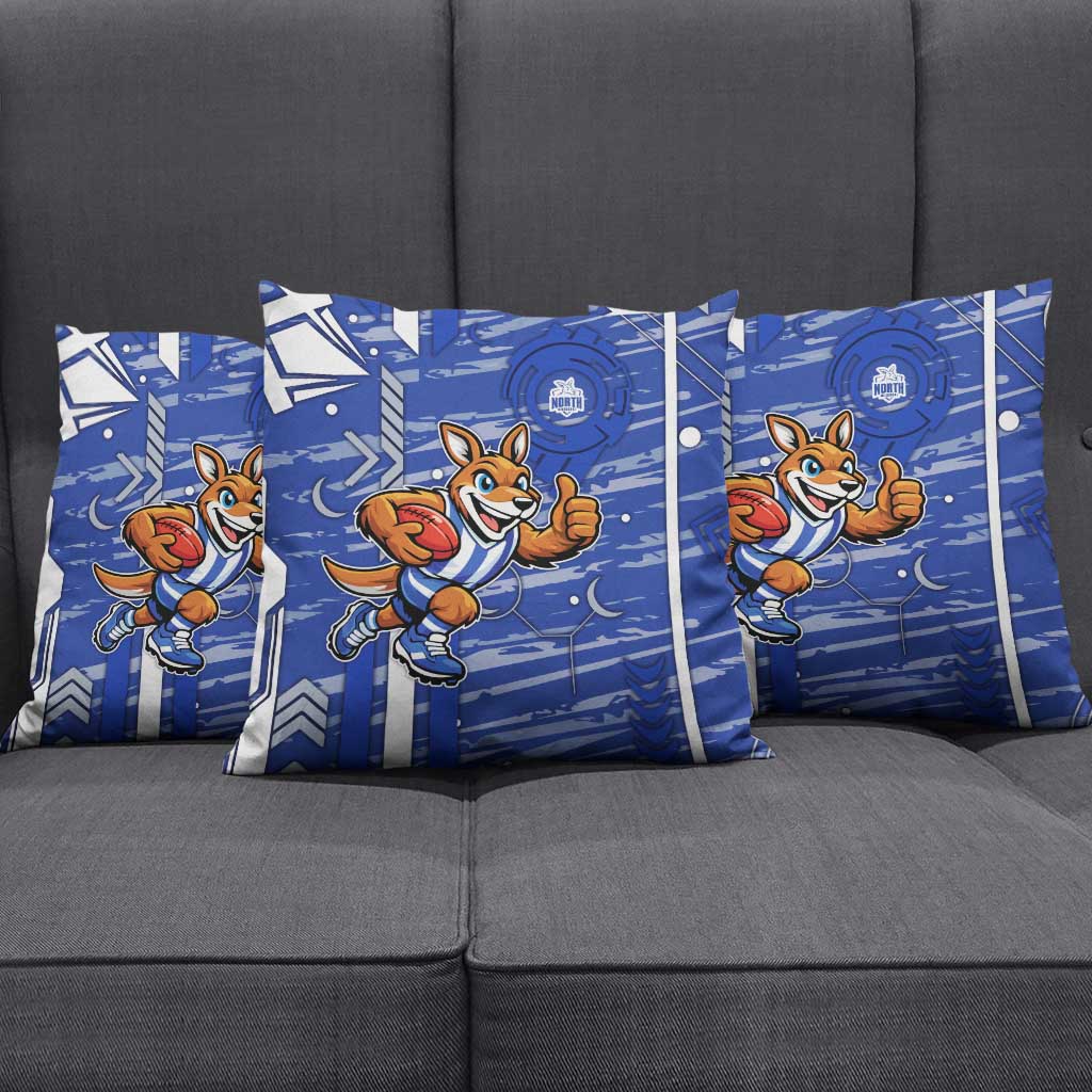 North Melbourne Kangaroos Pillow Cover Mascot Cartoon Football Illustration Style
