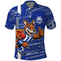 North Melbourne Kangaroos Polo Shirt Mascot Cartoon Football Illustration Style