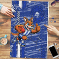 North Melbourne Kangaroos Puzzle Mascot Cartoon Football Illustration Style