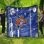 North Melbourne Kangaroos Quilt Mascot Cartoon Football Illustration Style