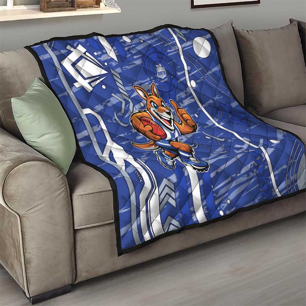 North Melbourne Kangaroos Quilt Mascot Cartoon Football Illustration Style