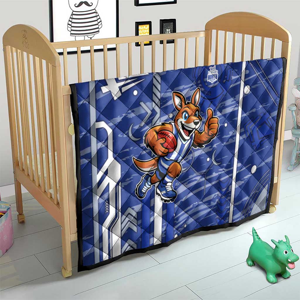 North Melbourne Kangaroos Quilt Mascot Cartoon Football Illustration Style