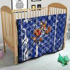 North Melbourne Kangaroos Quilt Mascot Cartoon Football Illustration Style