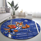 North Melbourne Kangaroos Round Carpet Mascot Cartoon Football Illustration Style