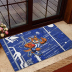 North Melbourne Kangaroos Rubber Doormat Mascot Cartoon Football Illustration Style