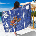 North Melbourne Kangaroos Sarong Mascot Cartoon Football Illustration Style