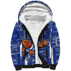 North Melbourne Kangaroos Sherpa Hoodie Mascot Cartoon Football Illustration Style