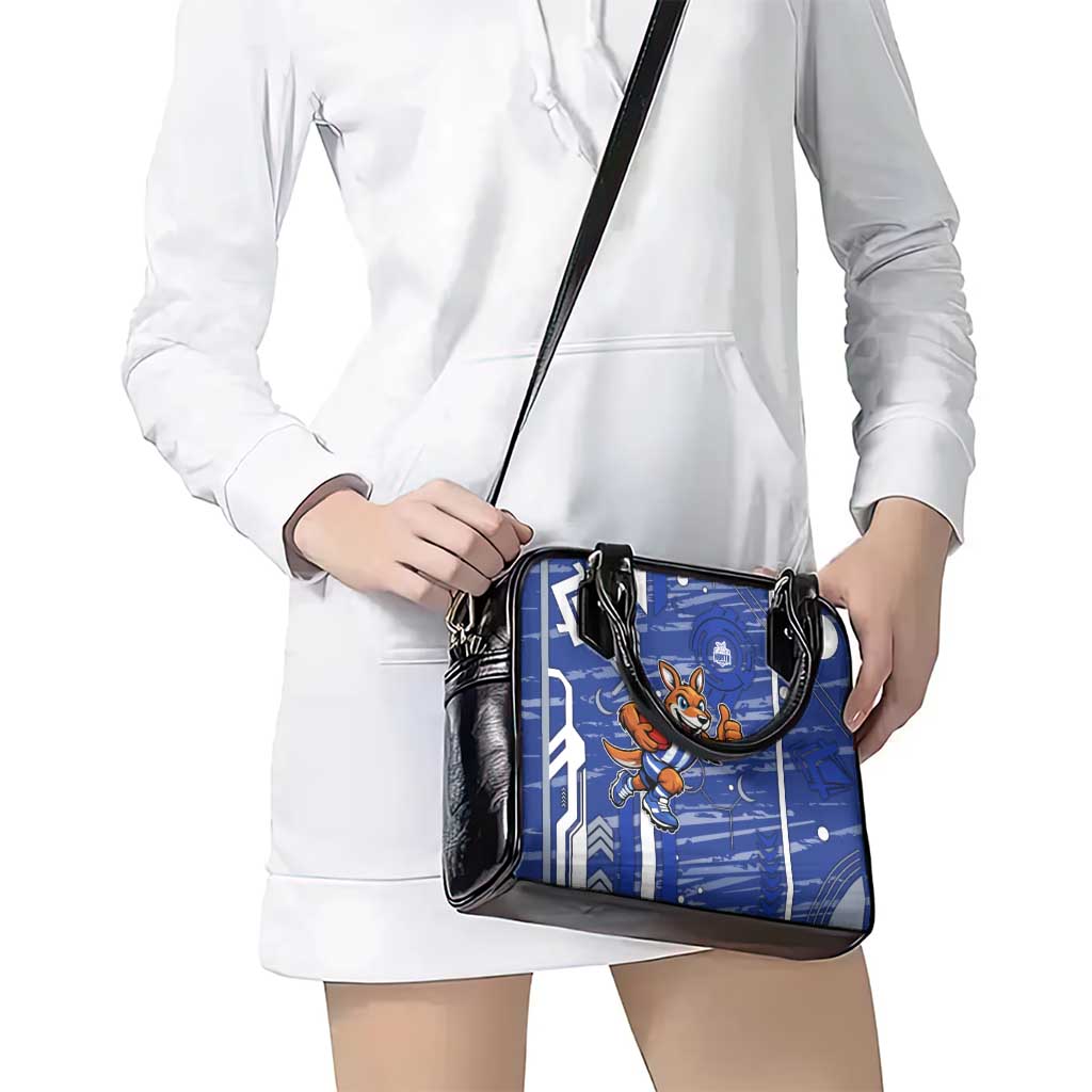 North Melbourne Kangaroos Shoulder Handbag Mascot Cartoon Football Illustration Style