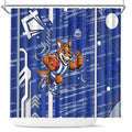 North Melbourne Kangaroos Shower Curtain Mascot Cartoon Football Illustration Style