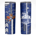 North Melbourne Kangaroos Skinny Tumbler Mascot Cartoon Football Illustration Style