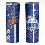 North Melbourne Kangaroos Skinny Tumbler Mascot Cartoon Football Illustration Style