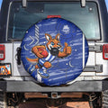 North Melbourne Kangaroos Spare Tire Cover Mascot Cartoon Football Illustration Style