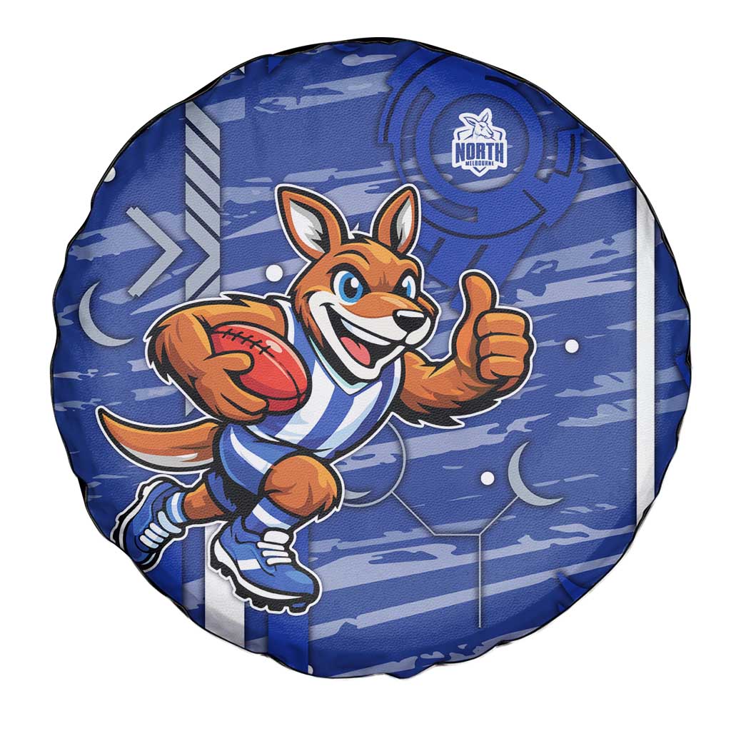 North Melbourne Kangaroos Spare Tire Cover Mascot Cartoon Football Illustration Style