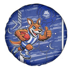 North Melbourne Kangaroos Spare Tire Cover Mascot Cartoon Football Illustration Style