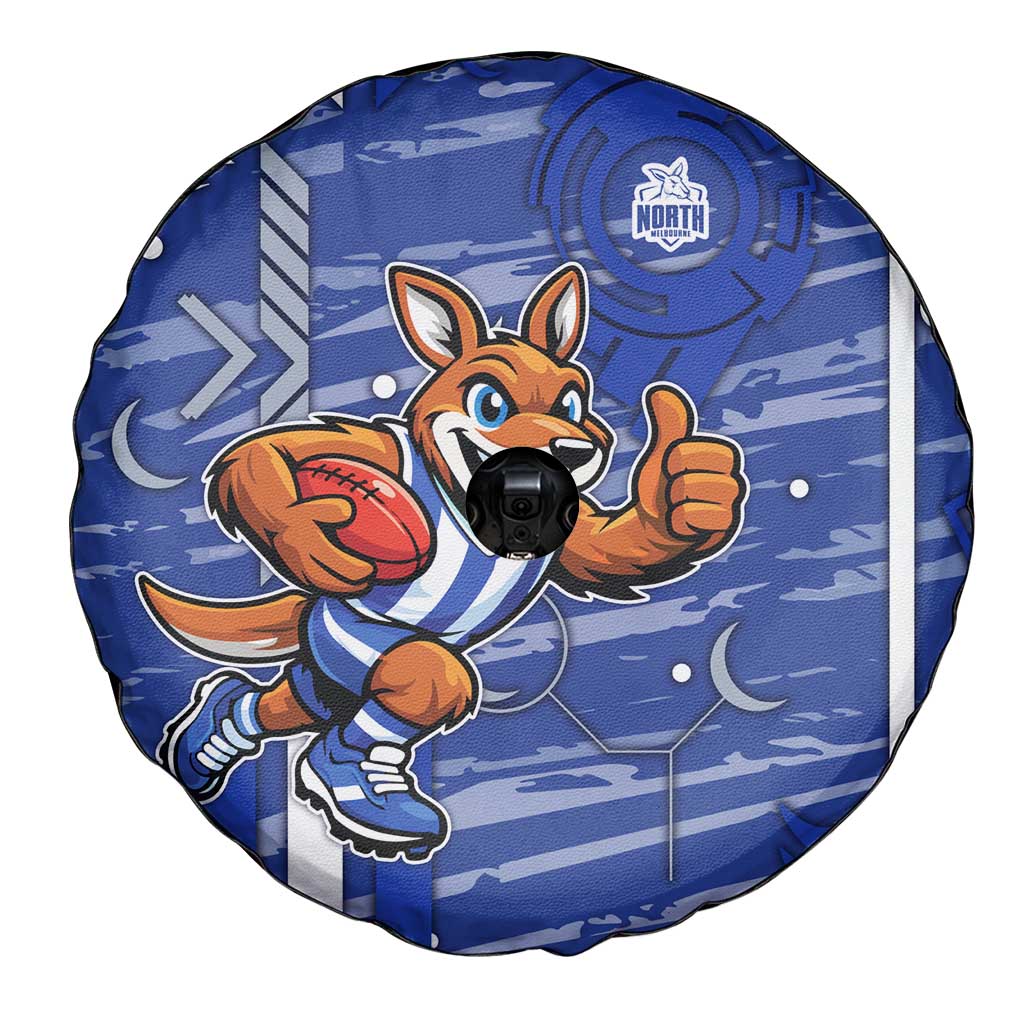 North Melbourne Kangaroos Spare Tire Cover Mascot Cartoon Football Illustration Style