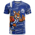 North Melbourne Kangaroos T Shirt Mascot Cartoon Football Illustration Style
