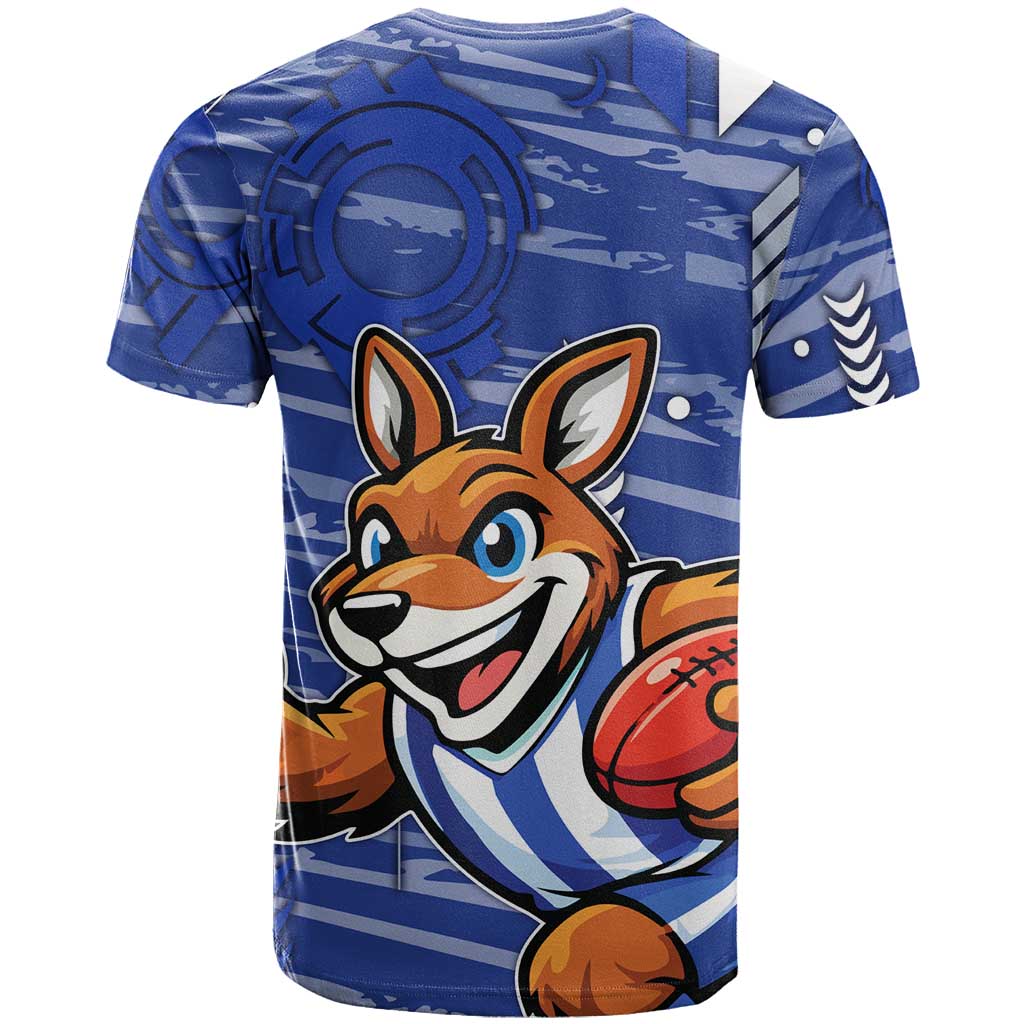 North Melbourne Kangaroos T Shirt Mascot Cartoon Football Illustration Style