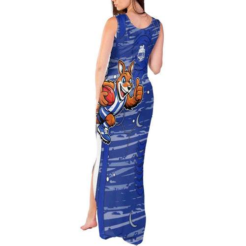 North Melbourne Kangaroos Tank Maxi Dress Mascot Cartoon Football Illustration Style
