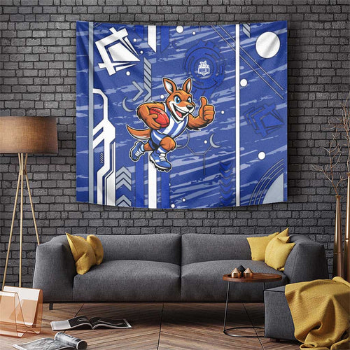 North Melbourne Kangaroos Tapestry Mascot Cartoon Football Illustration Style