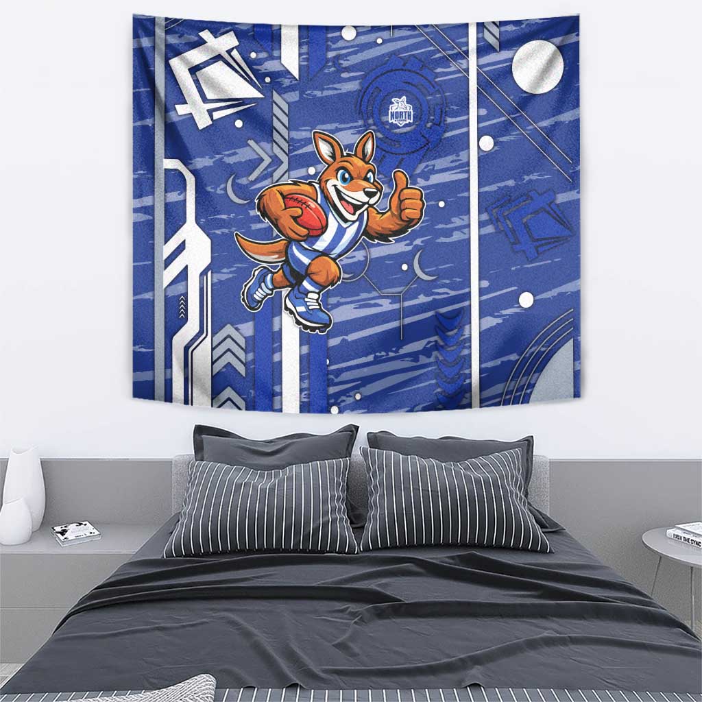 North Melbourne Kangaroos Tapestry Mascot Cartoon Football Illustration Style