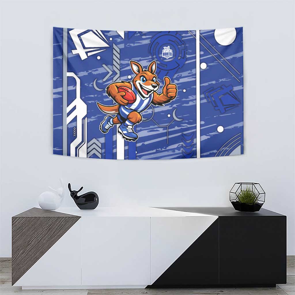 North Melbourne Kangaroos Tapestry Mascot Cartoon Football Illustration Style