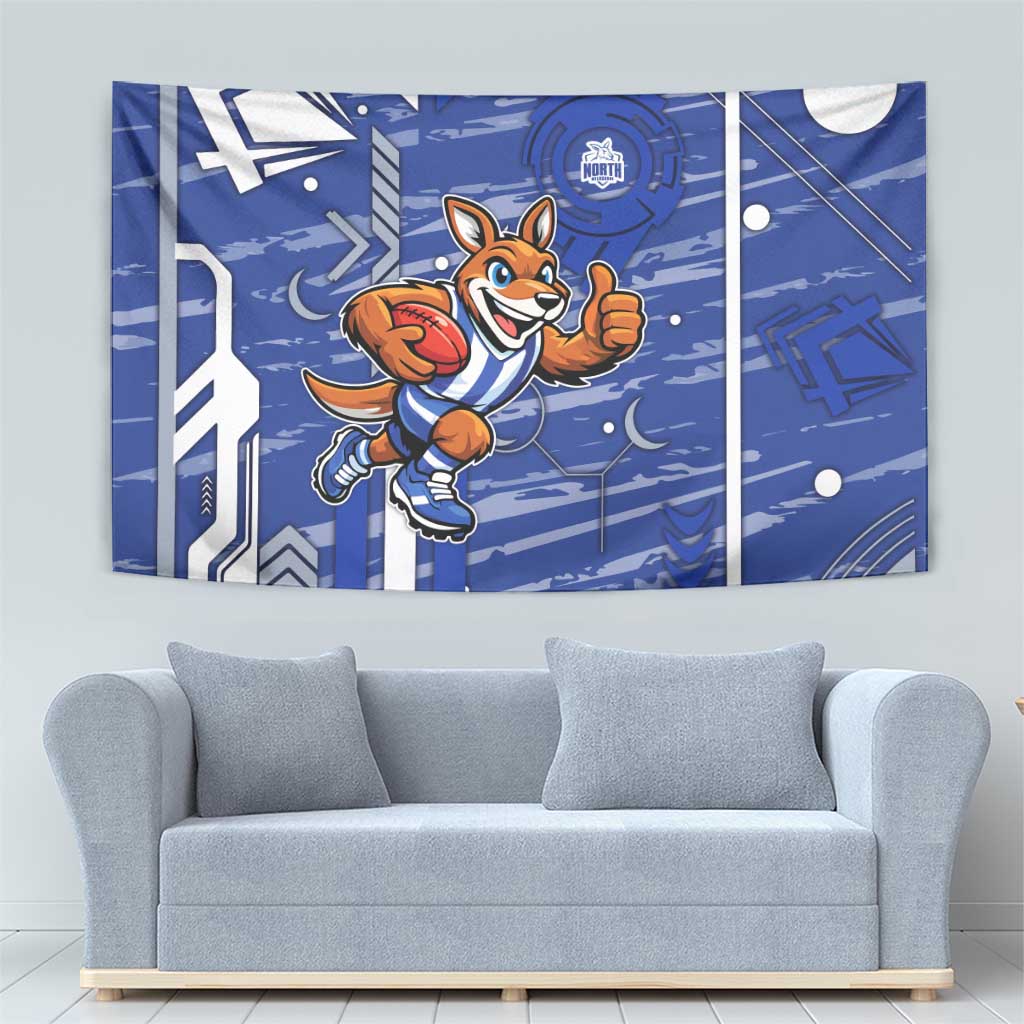 North Melbourne Kangaroos Tapestry Mascot Cartoon Football Illustration Style