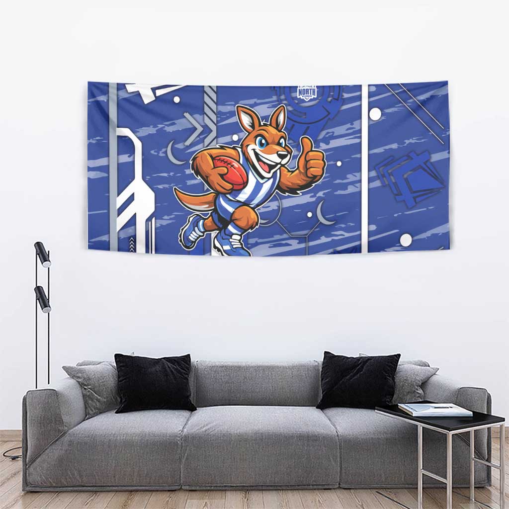 North Melbourne Kangaroos Tapestry Mascot Cartoon Football Illustration Style