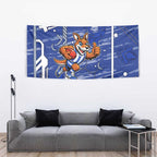 North Melbourne Kangaroos Tapestry Mascot Cartoon Football Illustration Style