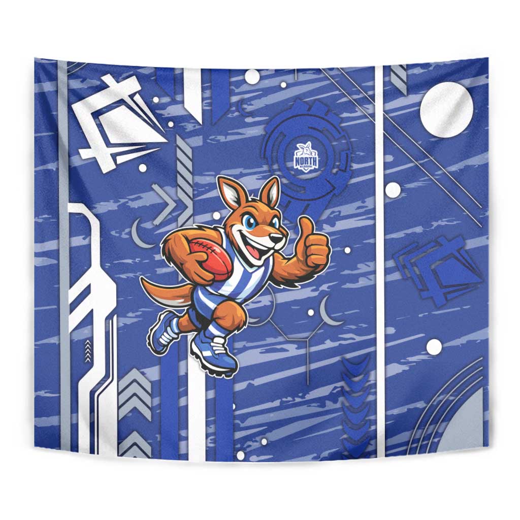 North Melbourne Kangaroos Tapestry Mascot Cartoon Football Illustration Style