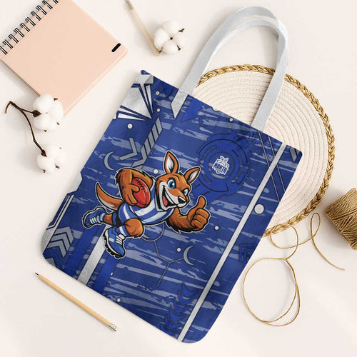 North Melbourne Kangaroos Tote Bag Mascot Cartoon Football Illustration Style
