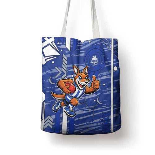 North Melbourne Kangaroos Tote Bag Mascot Cartoon Football Illustration Style