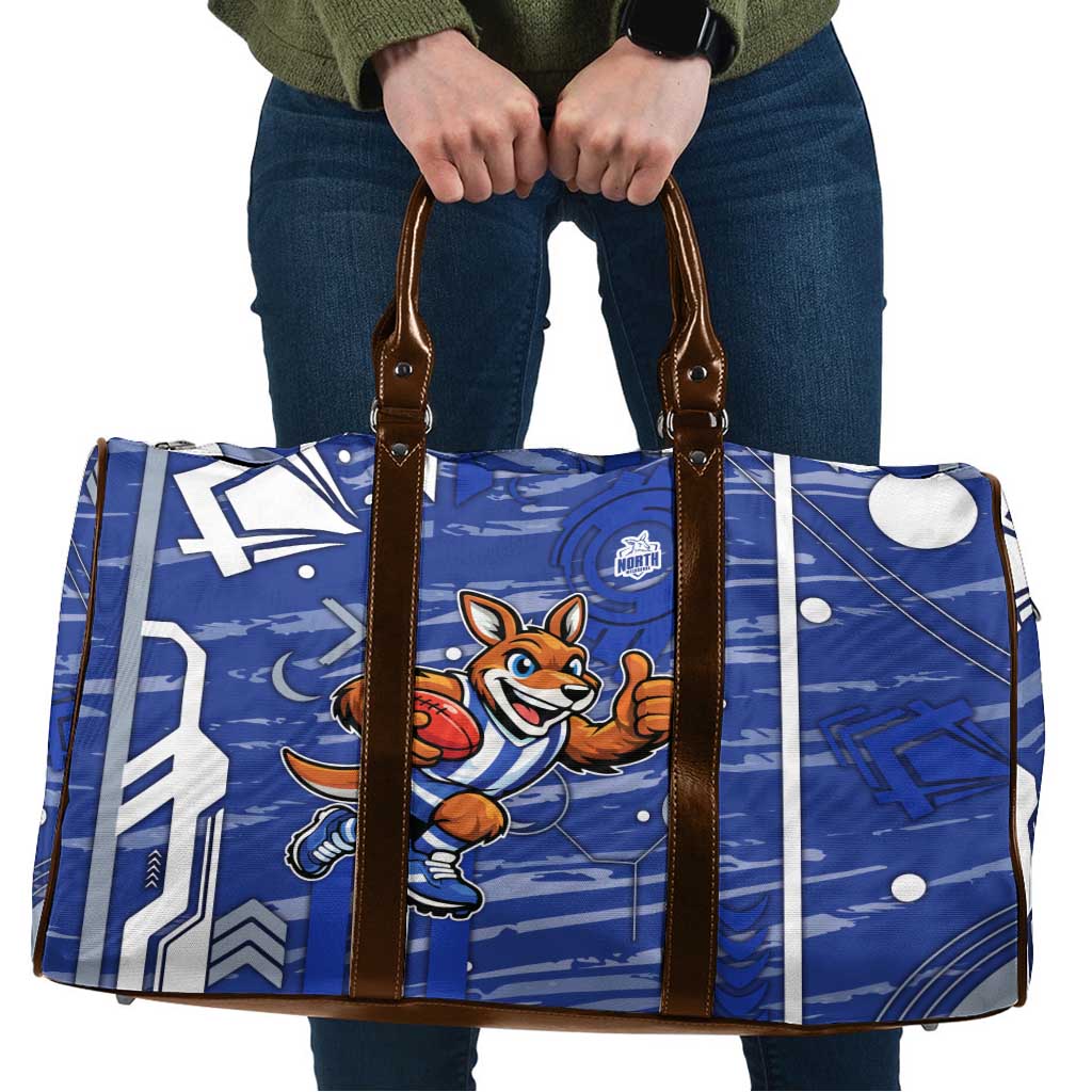 North Melbourne Kangaroos Travel Bag Mascot Cartoon Football Illustration Style
