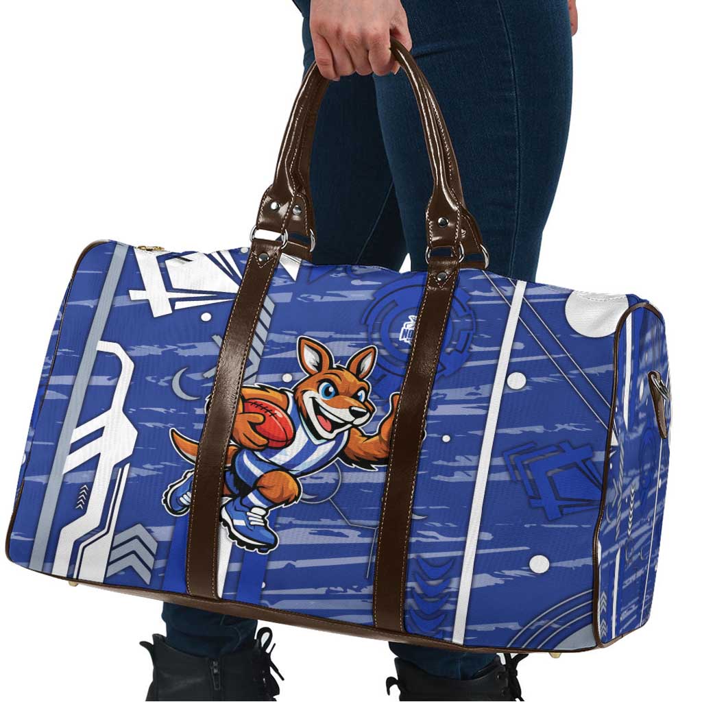 North Melbourne Kangaroos Travel Bag Mascot Cartoon Football Illustration Style