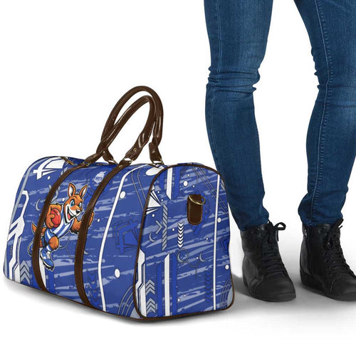 North Melbourne Kangaroos Travel Bag Mascot Cartoon Football Illustration Style
