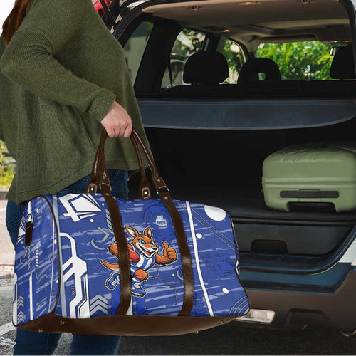 North Melbourne Kangaroos Travel Bag Mascot Cartoon Football Illustration Style