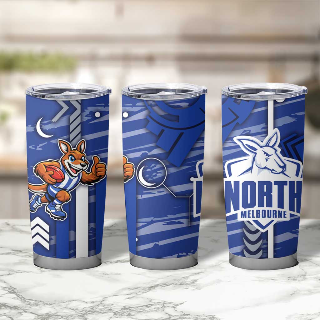 North Melbourne Kangaroos Tumbler Cup Mascot Cartoon Football Illustration Style