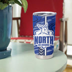 North Melbourne Kangaroos Tumbler Cup Mascot Cartoon Football Illustration Style