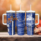 North Melbourne Kangaroos Tumbler With Handle Mascot Cartoon Football Illustration Style