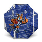 North Melbourne Kangaroos Umbrella Mascot Cartoon Football Illustration Style