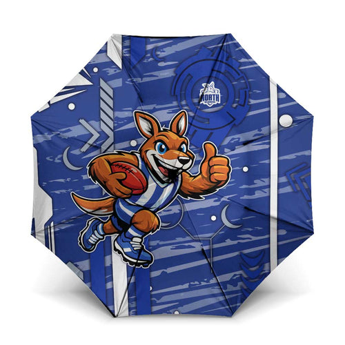 North Melbourne Kangaroos Umbrella Mascot Cartoon Football Illustration Style