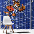 North Melbourne Kangaroos Window Curtain Mascot Cartoon Football Illustration Style