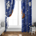 North Melbourne Kangaroos Window Curtain Mascot Cartoon Football Illustration Style