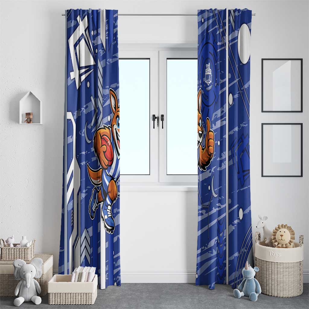 North Melbourne Kangaroos Window Curtain Mascot Cartoon Football Illustration Style