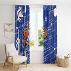 North Melbourne Kangaroos Window Curtain Mascot Cartoon Football Illustration Style