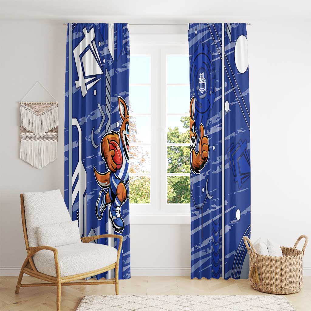 North Melbourne Kangaroos Window Curtain Mascot Cartoon Football Illustration Style