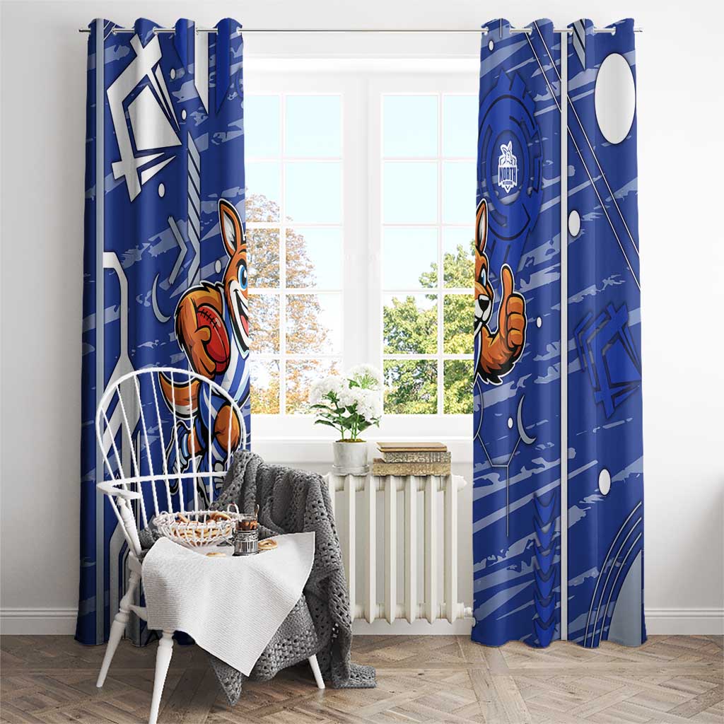 North Melbourne Kangaroos Window Curtain Mascot Cartoon Football Illustration Style