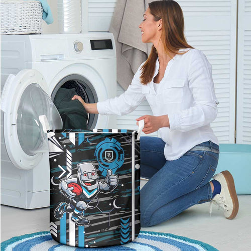 Port Adelaide Power Laundry Basket Mascot Cartoon Football Illustration Style